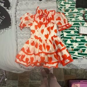 Selkie Red Heart Mini Dress